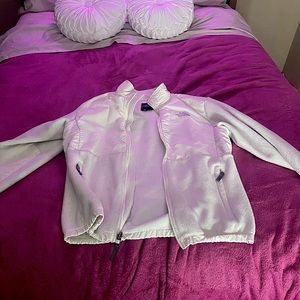 Girls:fleece jacket has been worn twice and is super comfortable and soft!!